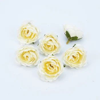 5pcs 4CM Mătase Retro Trandafiri Capete de Vase pentru Decor Nunta Mașina Acasă Fals Floristica Flori Artificiale Perete Diy Cadouri Brosa