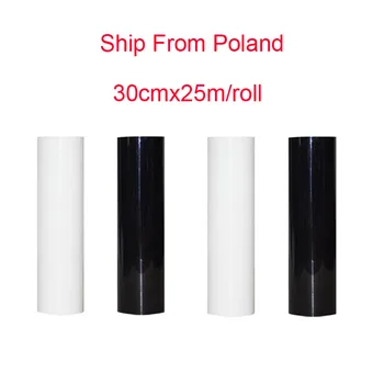 Polonia Depozit PU PVC 30cmx25m de Transfer de Căldură de Vinil Rola HTV Film T-shirt de Fier Pe Imprimare Cri-cutCutting Plotter de Căldură de Presă