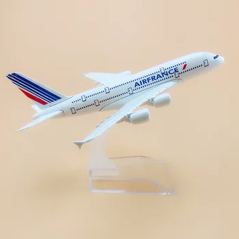 16cm Air FRANCE AIRFRANCE A380 Airbus 380 Airways companiile Aeriene din Aliaj de Metal de Avion Avionul Model de turnat sub presiune Aeronave