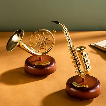 Jucărie din Plastic chitara vioara saxofon pipa trompeta tuba model de roti stil de muzica cutie decor de masă de copil cadou de ziua 1set