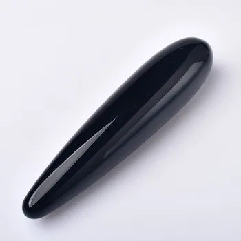 1buc Naturale Obsidian Negru Cristal Masaj Stick Piatră prețioasă Meserii Pentru Femei Yoni Sceptre de Piatră prețioasă Corp Masaj Cadou