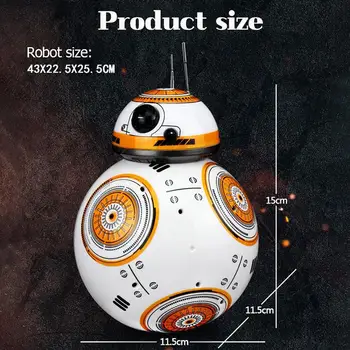Disney Star Wars Inteligent de Control de la Distanță Bb 8 Robot 2.4 g Control de la Distanță Papusa Sferice Jucarii Model de Robot Pentru Copii Cadouri