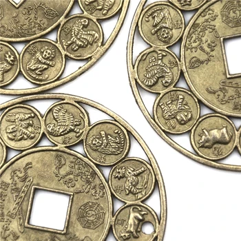 1BUC Diametru:4.5 cm din aliaj de Zinc de bun augur Norocos Zodiac Chinezesc Feng Shui Monedă Pentru Noroc Amuleta Prosper Protecție