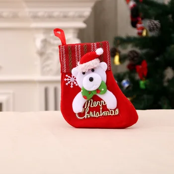 1BUC Ciorapi de Crăciun Moș crăciun Minunat om de Zăpadă Elan și poartă Decorare Pom de Crăciun Agățat Sac de Cadouri pentru Copii Home Office