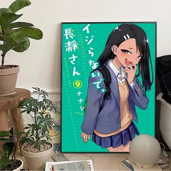 Anime Nagatoro San DIY Lipicios Poster Impermeabil Hârtie Autocolant cafenea Bar Decor de Perete