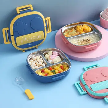 Cutie de prânz pentru Copii 304 Portabil din Oțel Inoxidabil, Caseta de Prânz Copil Student în aer liber, Camping, Picnic Food Container Cutie Bento