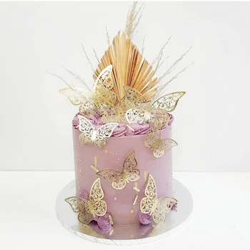 10BUC/PUNGA Acrilice Fluture Tort Decorare Set Party Happy Birthday Cake Topper Tort de Decorare pentru Casa si gradina Decor