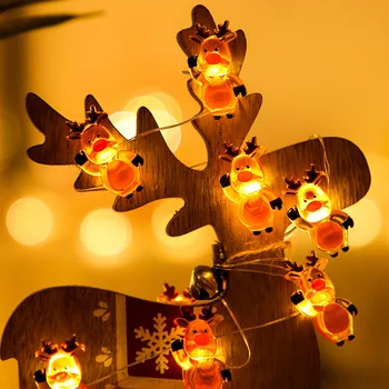 Moș Crăciun LED String Crăciun Fericit Decor pentru Acasă 2022 Craciun Ornament de Crăciun Navidad Natal Cadouri de Anul Nou 2023