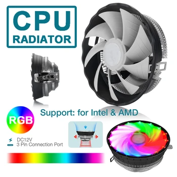 New Sosire RGB LED CPU Cooler Ventilator Radiator Pentru procesor Intel 1156/1155/1151/1150 /775 AMD AM3+ AM2+ Calculator Ventilatoare de Răcire Accesorii