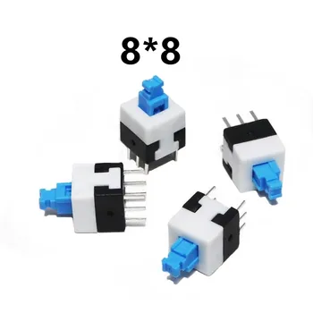 10BUC/LOT Auto Blocare / Deblocare Împinge Tactile Putere Micro Comutator 6 Pini Buton de Switch-uri 5.8x5.8 7x7, 8x8 8.5x8.5mm
