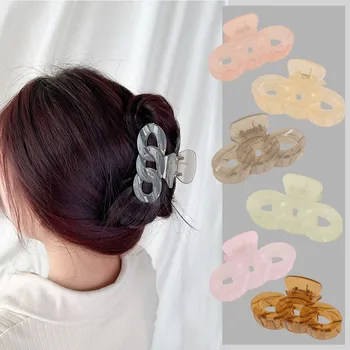 Noul tip Boutique de Moda Lanț Geometrice Gol Dungi Agrafe Agrafe de par pentru Femei Fata Clemă de Păr Dotari articole pentru acoperirea capului