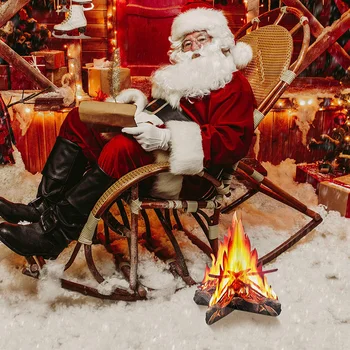 Fals Carton Folie Decorativa Semineu Decor De Crăciun De Interior, Foc De Tabara Chimenea Masa Centrala Foc Artificial