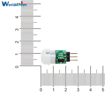 10 buc Mini IR Pyroelectric Infraroșu de Mișcare PIR Senzor Detector Automat Modul AM312 Senzor DC 2.7 la 12V