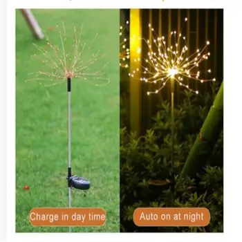 LED Lămpi Solare 200led focuri de Artificii Lumina Flexibil Impermeabil în aer liber Gazon Lumina De Crăciun Grădină Decorativ, Peisaj, Lumini
