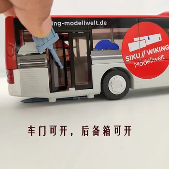 24cm Aliaj Metalic Model de Masina Sightseeing Bus Ușa Poate Fi Deschisă Colecta Jucării Figurine Model