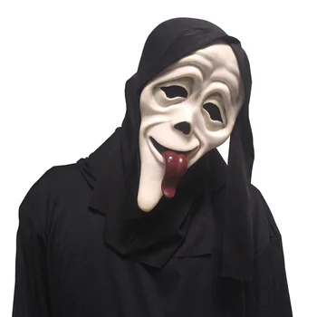 Fata Fantoma Striga Film De Groază Masca Halloween Criminal Cosplay Costum Adult Țipând Elemente De Recuzită De Groază Masca Craniu Script Ucide Demo