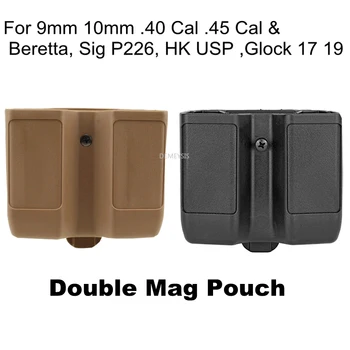 Tactic Dublu Mag Pungi pentru Glock 17 19 M9 Beretta 92 Dual Revista Husă pentru Glonț de 9 mm Reviste Caz