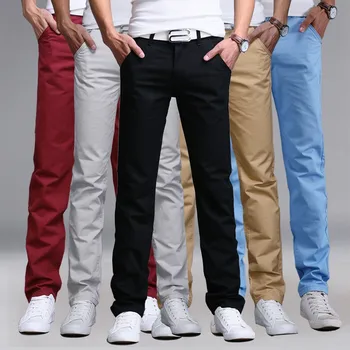 Barbati slim straight pantaloni casual de vara toamna noua moda de afaceri de bumbac subțire bărbați tineri popular clasic pantaloni Asiatice Dimensiune