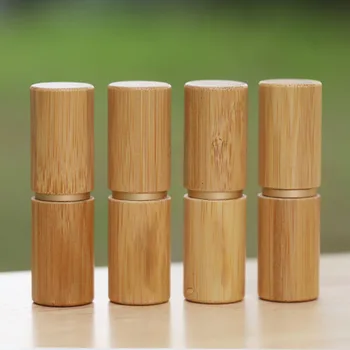 5 Bucati Gol Ruj Tub de Bambus Stick Buze Containere de Călătorie Balsam de Buze Tub Recipient de Casă DIY Pentru Cosmetice