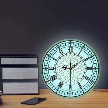 Ceas Elizabeth Turnul Big Ben Iluminat cu LED Ceas de Noptieră Lampa de Perete Pentru Dormitor Britanic Retro Home Decor Luminos ceas de Ceas