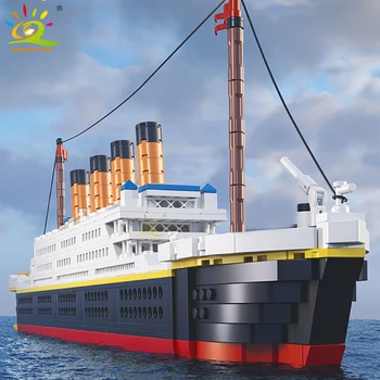 HUIQIBAO 1288pcs Titanic Model de Navă de Croazieră 3D Mini Blocuri Barca Cărămizi Colecție de BRICOLAJ, Jucarii pentru Copii, Cadouri