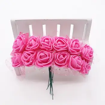 36/72/144pcs 2cm Mini Spuma PE Trandafiri Flori Artificiale pentru Casa Masina de Nunta de Decorare DIY Teddy Bear Coroană de flori False Buchet de Flori