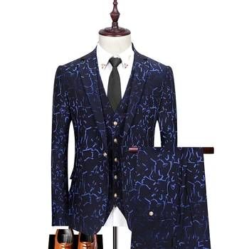 2023 M-7XL (Sacou+ Vesta + Pantaloni) de Moda pentru Bărbați de Afaceri Domn Italian de Mireasa Stil Slim Fit Costum 3 Piese