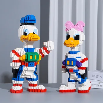 Disney este Nou Asamblate Decoratiuni, Astronaut Donald Duck, Blocuri, Daisy Duck, Copii Compatibil Lego Puzzle Jucarii