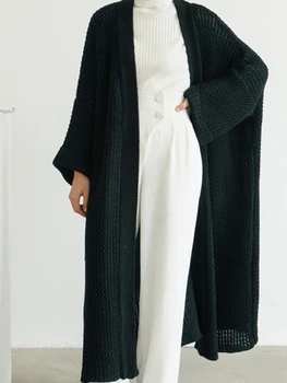 Noua Toamna Iarna 2022 Loose Knit Cardigan de Moda coreeană Strada Rochie pentru Femei V-neck Maneca Lunga Pulover Jacheta Cardigan Jacheta