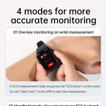 E500 Glucoza din Sange Ceas Inteligent Monitorizarea ECG Bărbați Sănătatea Femeilor Temperatura Non-Invazive de Zahăr din Sânge Smartwatch IP68 rezistent la apa