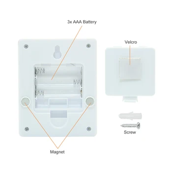 Magnetic Ultra Luminos Mini ȘTIULETE de LED Lumina de Perete Reglabil Comutator Lămpi de Noapte fără Fir, Baterii Pentru Cabinet Dulap Dormitor