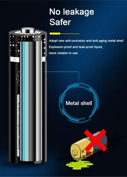 8PCS AA 1.5 V baterie cu litiu 2800mWh stabil de tensiune acumulator AA de 1.5 V baterie litiu-ion cu incarcator USB pentru aparat de ras